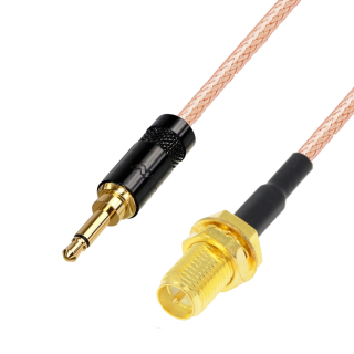 Pigtail JACK 3.5 wtyk / SMA-RP gniazdo RG316 20cm