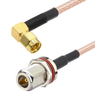 Pigtail N gniazdo BH / SMA wtyk RA RG400 50cm