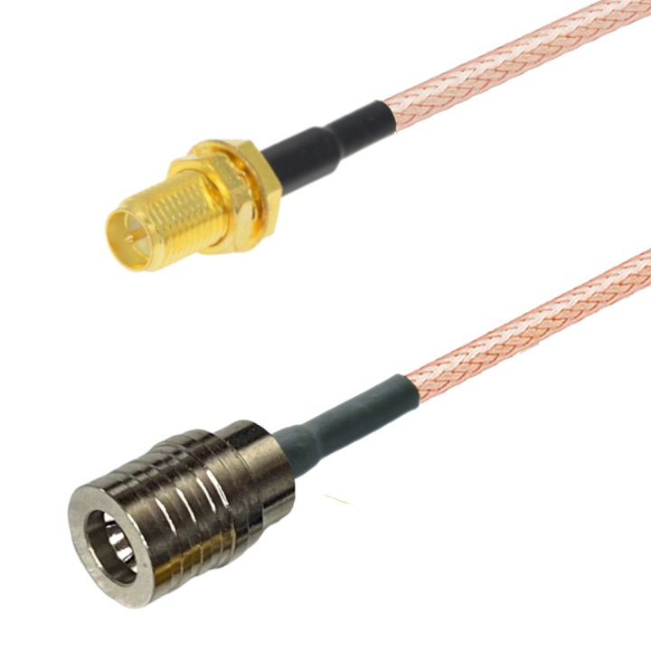 Pigtail QMA wtyk / SMA-RP gniazdo RG316 3m 