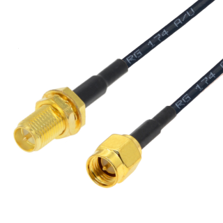 Pigtail SMA wtyk / SMA-RP gniazdo RG174 1m