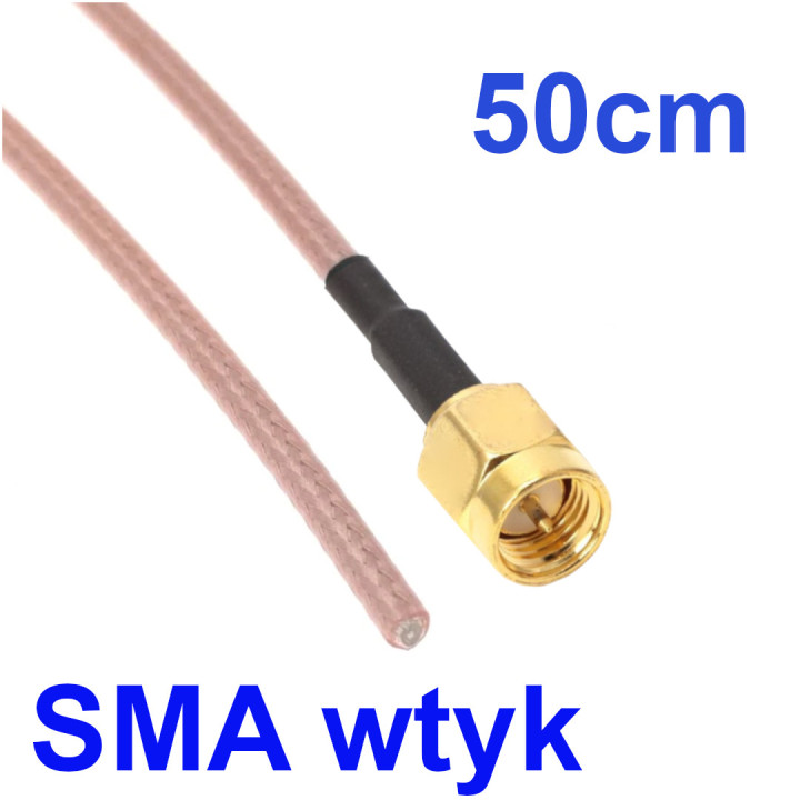 RF jumper SMA plug RG316 50 cm | RF 50 Ω