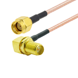 Pigtail SMA-RP gniazdo / SMA-RP wtyk RG316  5m V1