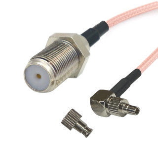 CRC9 socket to TS9 socket RG316 15 cm RF cable | RF 50 Ω