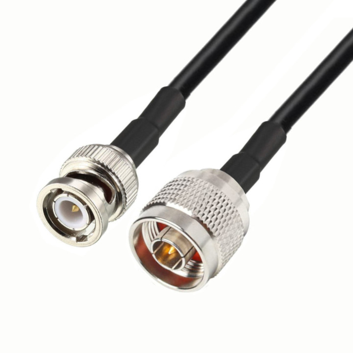 Kabel antenowy BNC wtyk /  N wtyk H155 3m