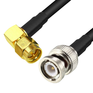 Kabel antenowy BNC wtyk /  SMA wtyk KĄTOWY H155 10