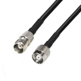 Kabel antenowy TNC gniazdo / TNC RP wtyk RG58 1m