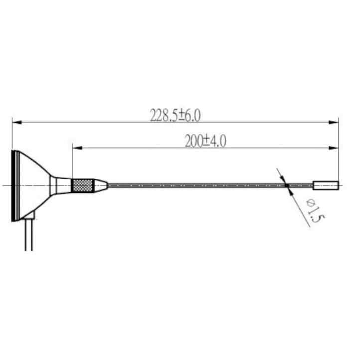 Antena GSM 3G LTE 2,8dBi pionowa MAGNES wtyk MMCX