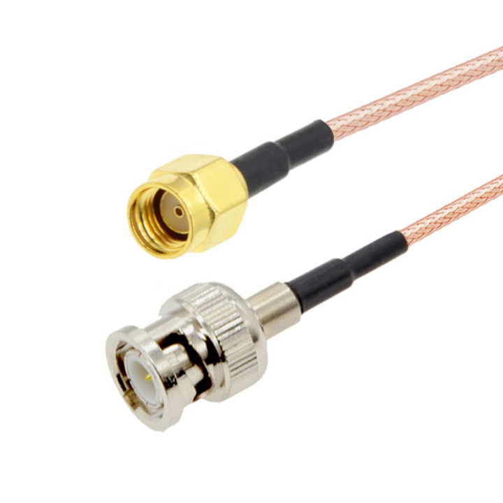 Pigtail BNC wtyk / SMA-RP wtyk RG316 1m
