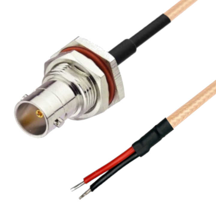 Pigtail BNC gniazdo / do lutowania RG316 40cm