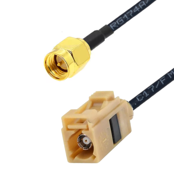 Pigtail FAKRA K gniazdo / SMA wtyk RG174 2m 