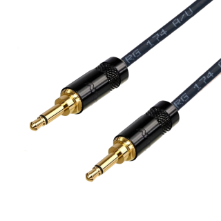 Pigtail JACK 3.5 wtyk / JACK 3.5 wtyk RG174 1m