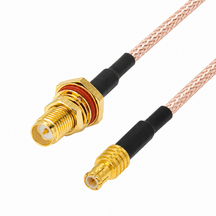 Pigtail MCX wtyk SMA-RP IP65 gniazdo RG316 1m
