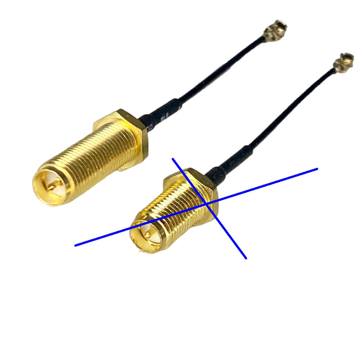 Pigtail MHF4 / SMA-RP gniazdo RF0.81 10cm LONG
