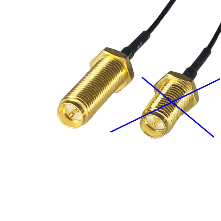 Pigtail MHF4 / SMA-RP gniazdo RF0.81 10cm LONG