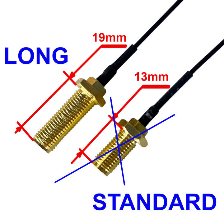 Pigtail MHF4 / SMA-RP gniazdo RF0.81 15cm LONG