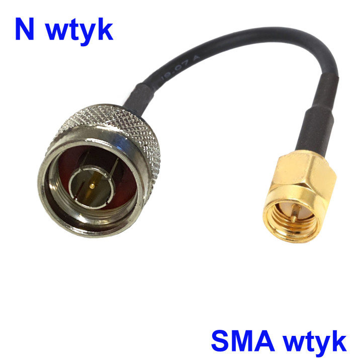 Pigtail N Stecker auf SMA Stecker 20 cm | RF 50 Ω