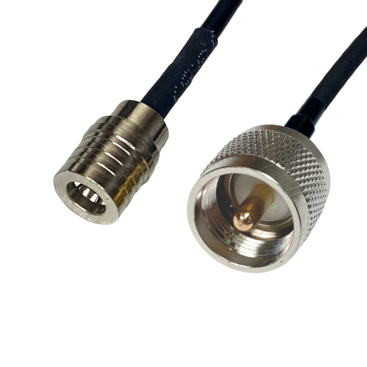 Pigtail QMA wtyk / UHF wtyk RG174 20cm 