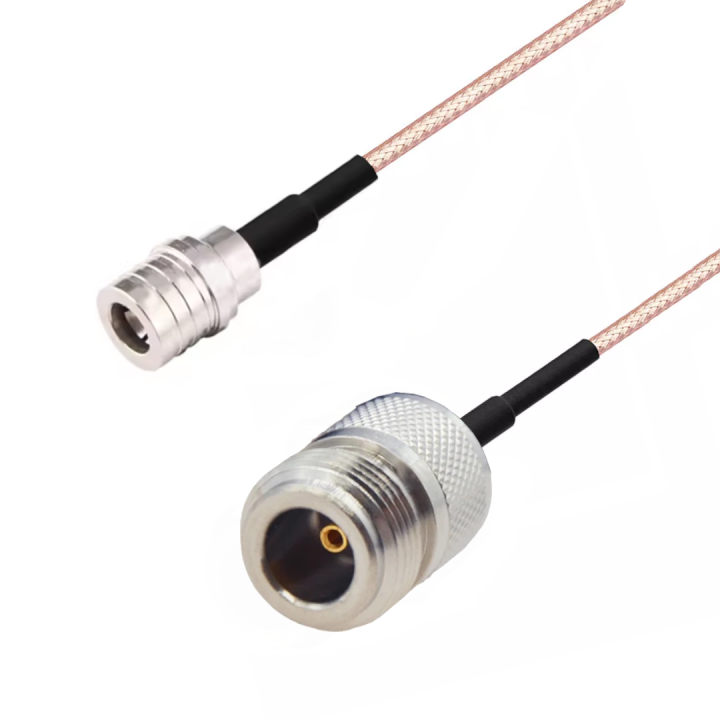 Pigtail QMA wtyk / N gniazdo RG316 1m