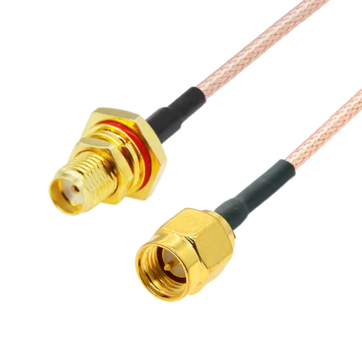 Pigtail  SMA gniazdo IP65/ SMA wtyk RG316 1m 