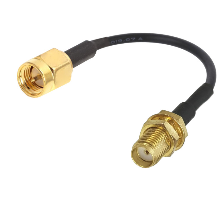 Pigtail SMA gniazdo / SMA wtyk RG174 - 3m