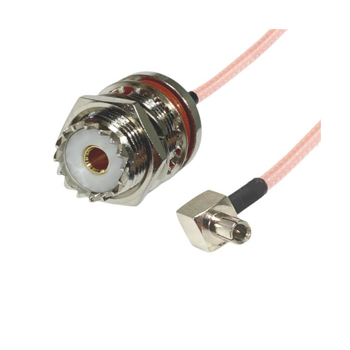 TS9 plug to UHF socket RG316 15 cm RF cable | RF 50 Ω