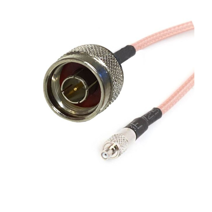 TS9 socket to N plug RG316 15 cm cable assembly | RF 50 Ω