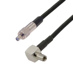 Pigtail TS9 wtyk KĄTOWY / TS9 gniazdo RG174 1m 