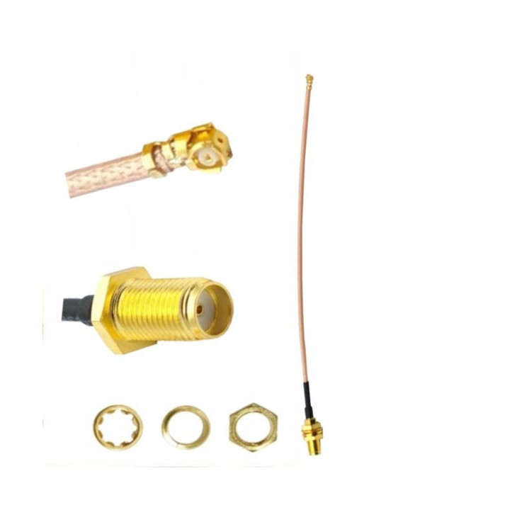 Pigtail UFL żeński / SMA gniazdo RG178 30cm