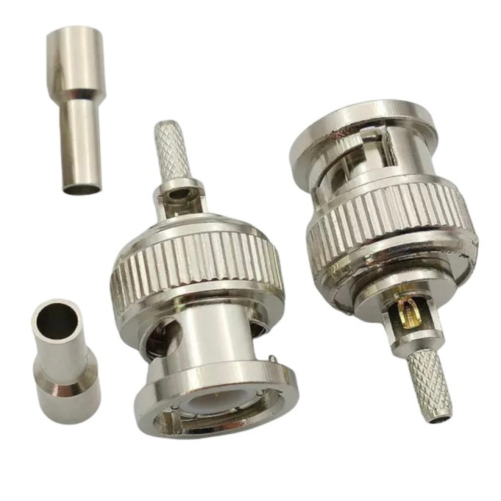 HF-Steckverbinder BNC Stecker na RG174 | RF 50 Ω
