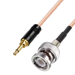 Pigtail JACK 3.5 wtyk / BNC wtyk RG316 1m