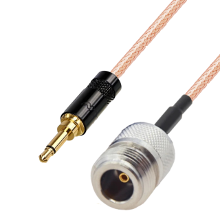 Pigtail JACK 3.5 wtyk / N gniazdo RG316 1m