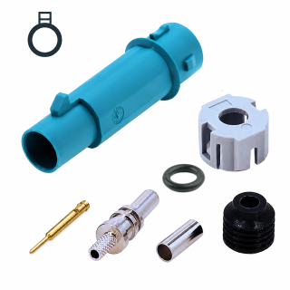 FAKRA wtyk DACAR 302 CODE-Z proste WATERPROOF
