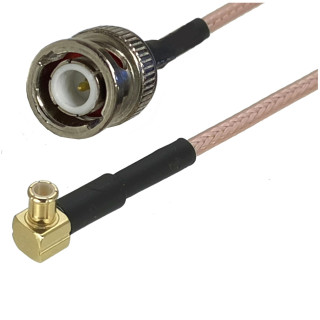 Pigtail MCX wtyk RA / BNC wtyk RG316 1m