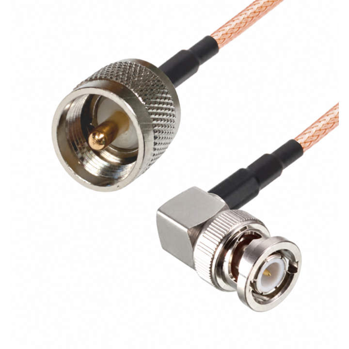Pigtail BNC wtyk RA / UHF wtyk RG316 5m 
