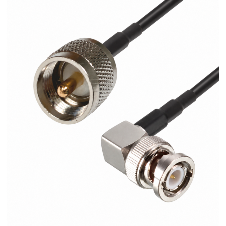 Pigtail BNC wtyk RA / UHF wtyk RG316 6m 