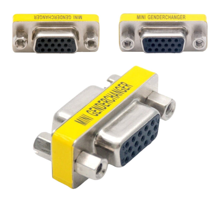 Adapter DB15 gniazdo / DB15 gniazdo VGA 3 rzędy