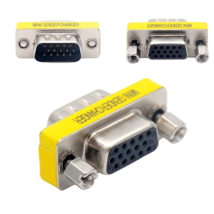 HF-Adapter ADAPTER DB15 gniazdo / DB15 wtyk VGA 3 rzędy