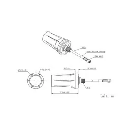 Antenna 433Mhz 3dBi MOUNTING SCREW PLUG SMA X23