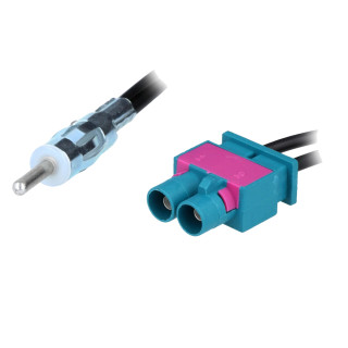 Adapter ANTENOWY DIN WTYK / FAKRA 2*WTYK