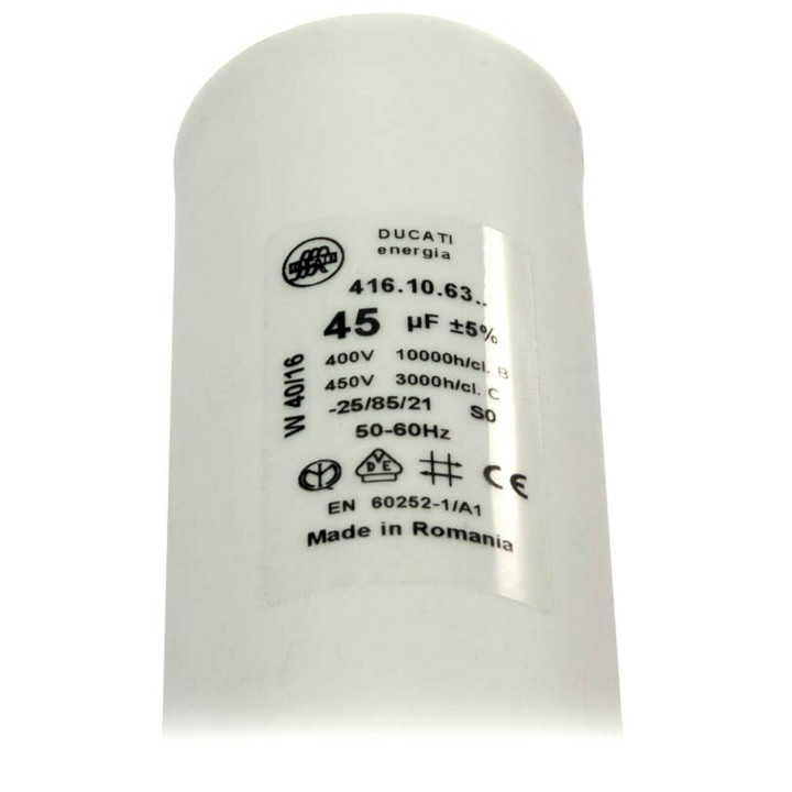 Kondensator silnikowy DUCATI 45uF 450Vac