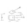 GSM 3G LTE 2dBi flat glued antenna SMA X17 plug