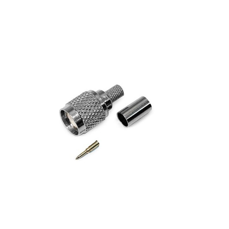 TNC plug connector for H155 cable, crimped