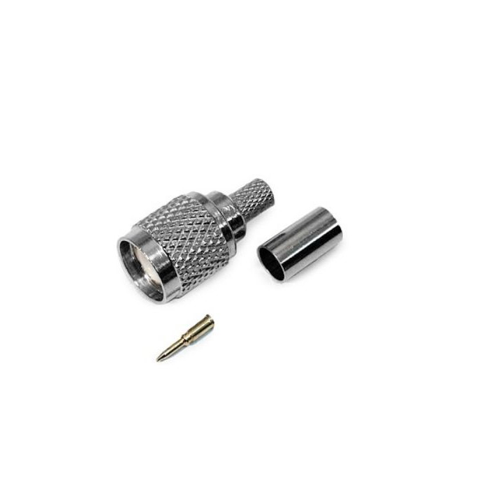 TNC plug connector for H155 cable, crimped