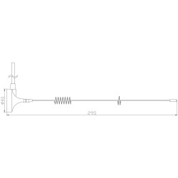 Antena GSM 3G LTE 5dBi pionowa MAGNES wtyk SMA X24