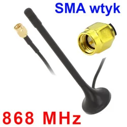 Antena 868 Mhz 3dBi magnetyczna wtyk SMA