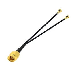 Pigtail TYPE Y 2x MHF4 - SMA RP plug RF0.81 30cm
