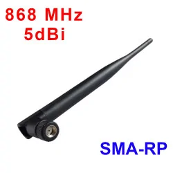 Antenă 868 MHz, 915 MHz 5 dBi SMA-RP mufă