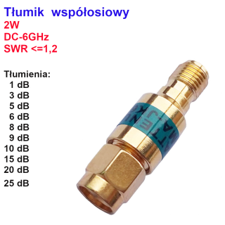 Zesatw tłumików SET1 DC- 6GHz SMA wtyk SMA gn SET1