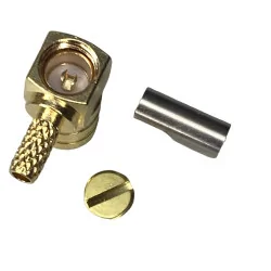 SMB socket connector for RG174 cable, ANGLE