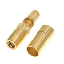 SMB socket connector for RG58 cable, CLAMPED